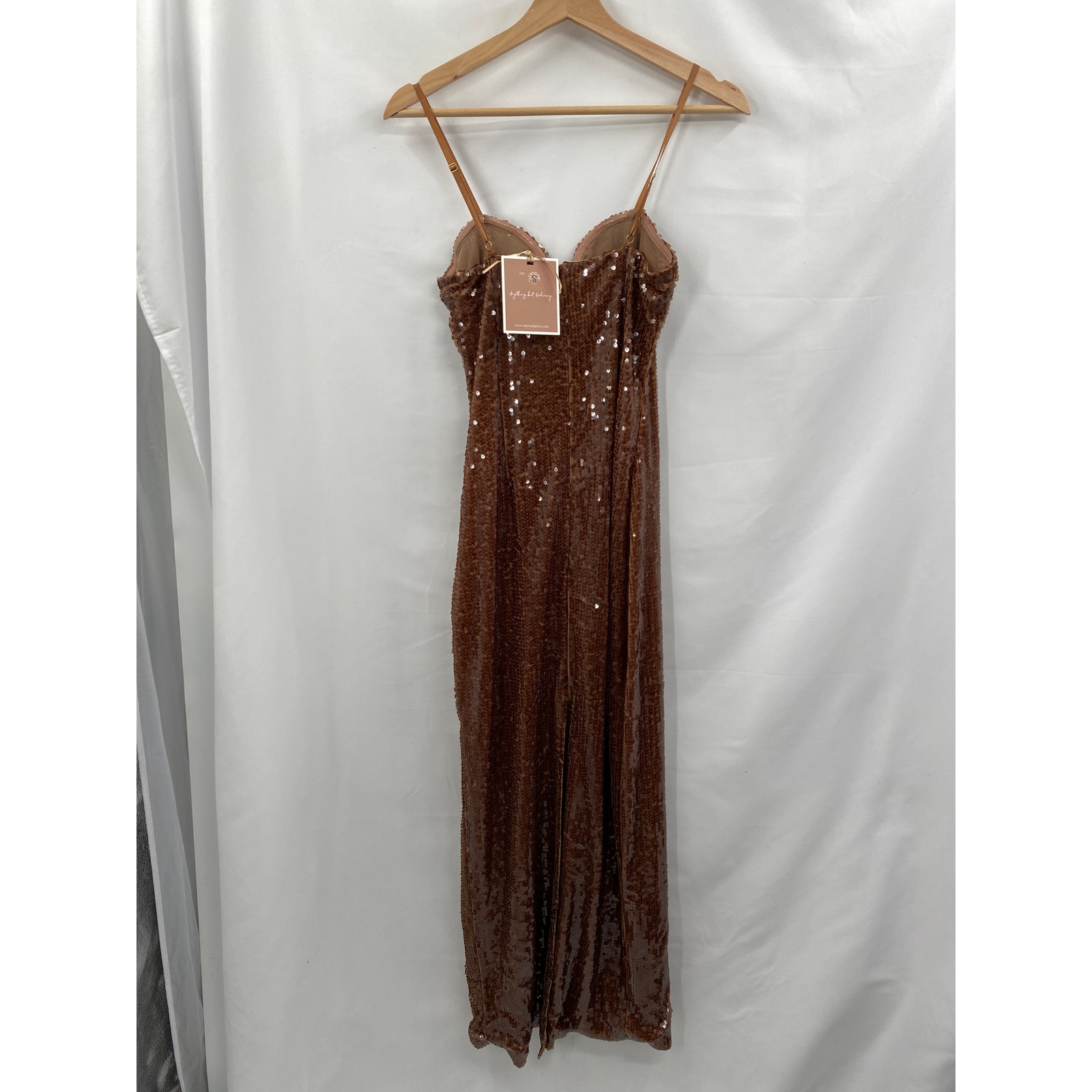 Siera Darien Brown Sequin Maxi Gown — image 7 of 7
